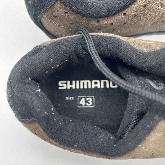 Shimano Spin Shoes SH-MT21 Womens Spinning Brown Black Suede GC - Picture 8 of 16